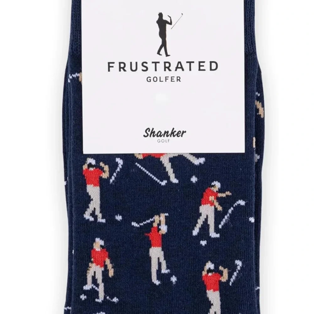 Golf Socks - Funny Angry Golfer Socks - Funny Golf Gift for Men - 1 Pair per Pac